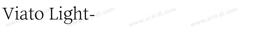 Viato Light字体转换